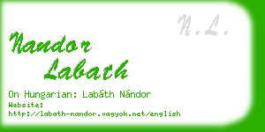 nandor labath business card